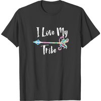 I Love My Tribe Colorful Tribal Arrow T-Shirt for Men