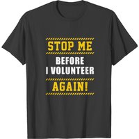 I Volunteer Charity T-Shirt for Men in Black