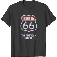 T-shirt Route 66 pour hommes en cendre