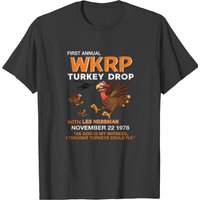 T-shirt pour hommes Thanksgiving Première Année WKRP Turkey Drop