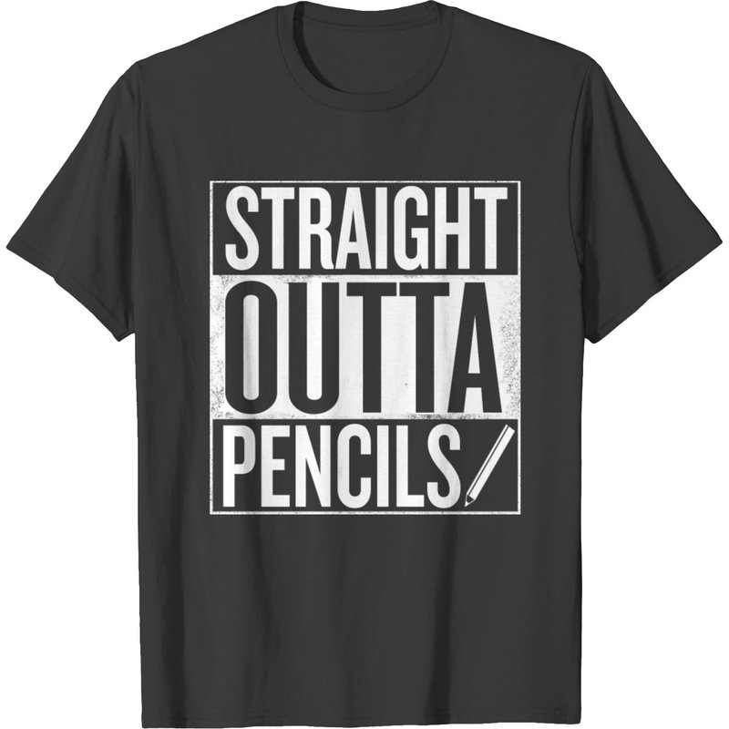 T-shirt Funny Pencils - Straight Outta Pencils pour hommes — T-shirts pour hommes