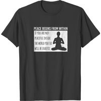 T-shirt de Méditation Yoga Respiration pour Hommes - Noir — T-shirts pour hommes