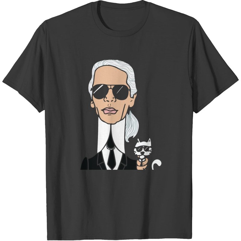T-shirt Karl Lagerfeld 1 pour hommes en noir — T-shirts pour hommes