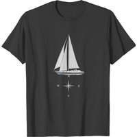 T-shirt Yacht Voile Bateau Moteur Boussole pour Hommes — T-shirts pour hommes