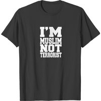 T-shirt Je suis musulman, pas terroriste pour hommes