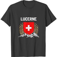 T-shirt pour hommes Lucerne Suisse en noir