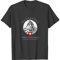 Switzerland Matterhorn Xo4U Men's T-Shirt in Black