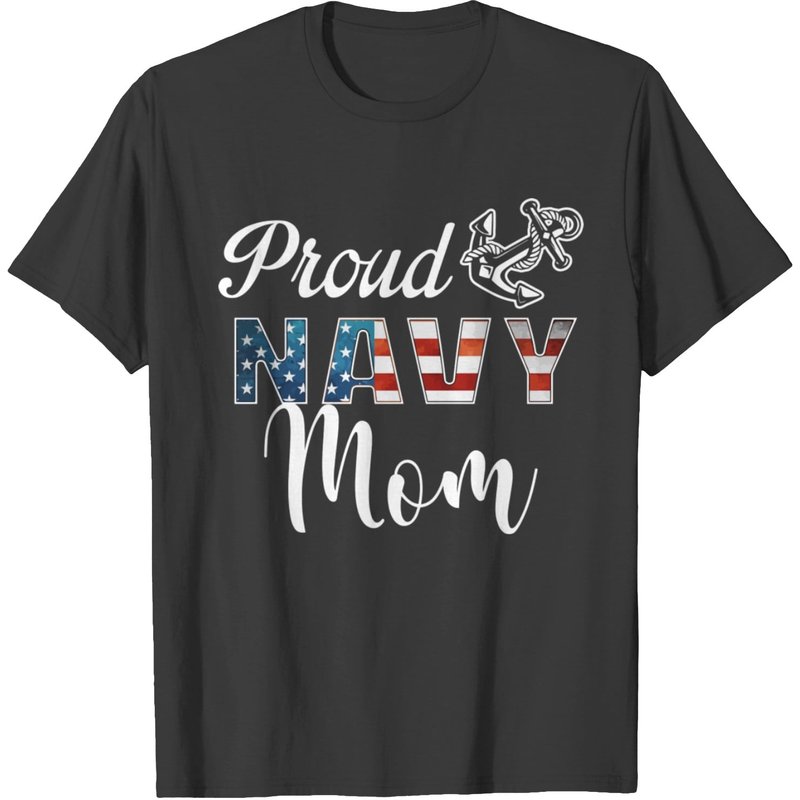 Proud Navy Mom Military Mom Hoody T-shirt for Men — Mens T Shirts