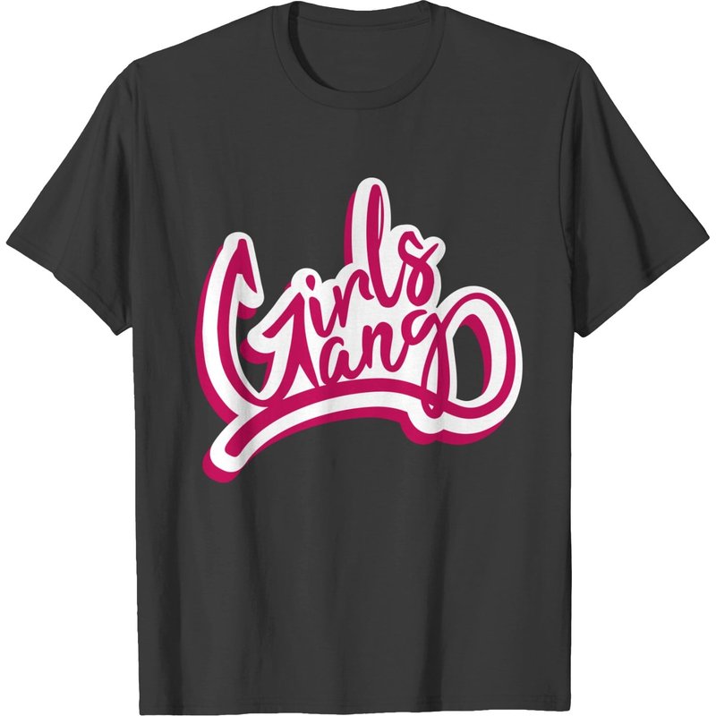 Logo Girls Gang T-Shirt for Men in Black — Mens T Shirts