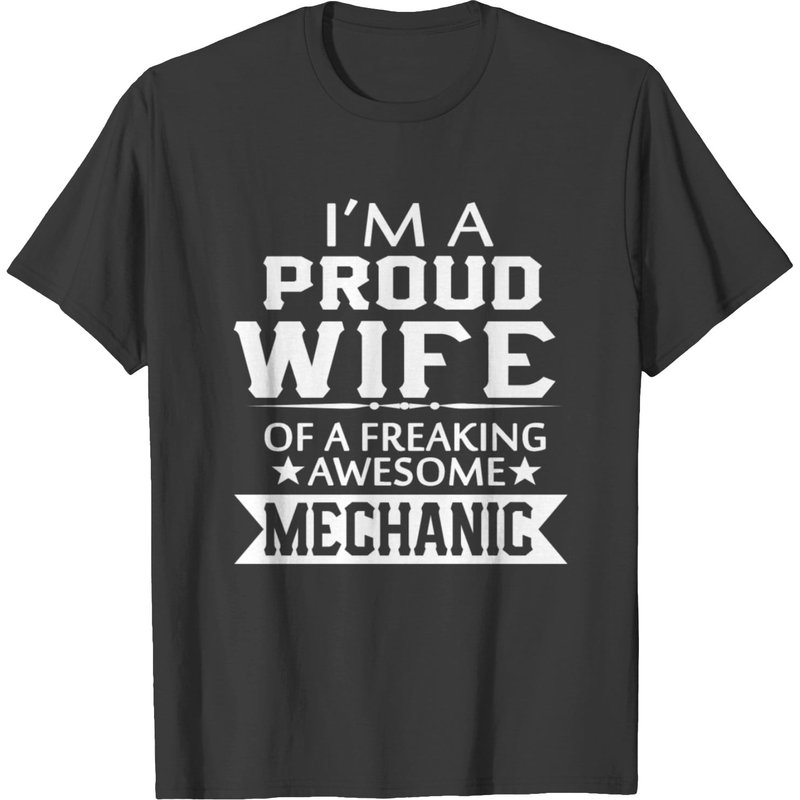 T-shirt Je suis la femme d'un fier mécanicien — T-shirts pour hommes