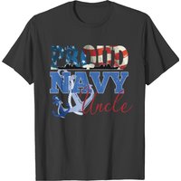 Proud Navy Uncle Patriotic USA Flag T-Shirt for Men — Mens T Shirts