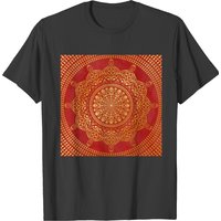 T-shirt Mandala Marbre Rouge Or pour Hommes