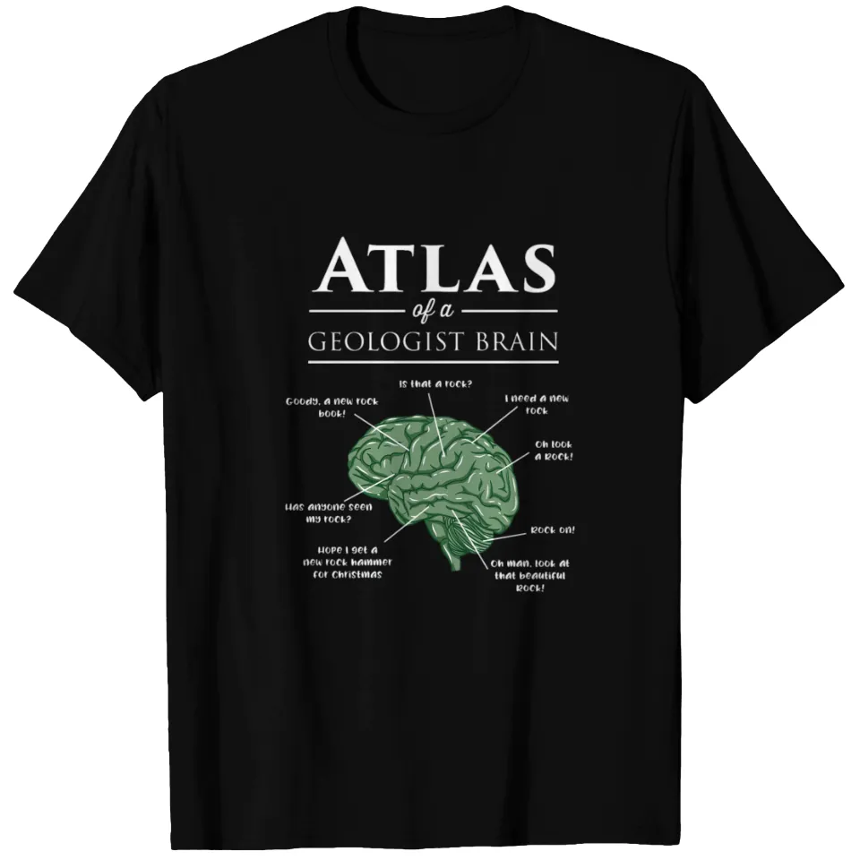 T-shirt Atlas Of A Geologist Brain pour hommes — T-shirts pour hommes