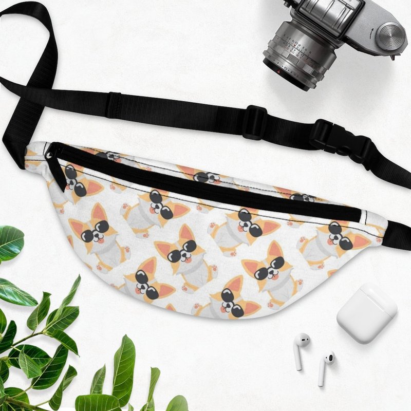Sac banane avec lunettes de soleil Corgi — Accessoires de mode