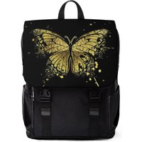 Sac à dos Gold Butterfly avec design à rabat — Sacs à dos décontractés