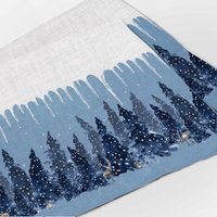 Winter's Placemats - Linen Table Mats from Winter's Night Collection — Coasters & Placemats
