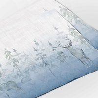 Deer In The Mist Linen Placemats Set for Christmas