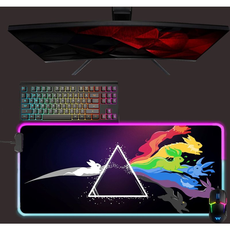 Pokemon LED Mouse Mat, Eevee Evolution RGB Mouse Pad
