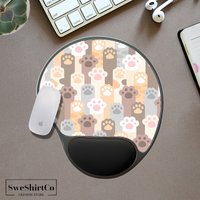 Cat Lover Mouse Pad with Wrist Rest for Home and Office — Mouse Pads & Desk Mats
