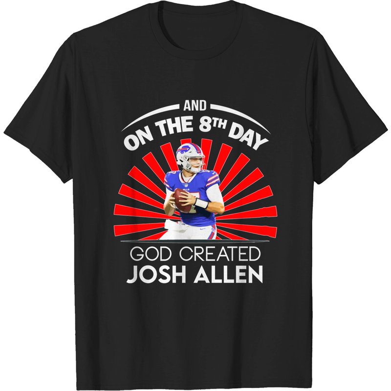 Josh Allen Men's T-Shirt in Black — Mens T Shirts