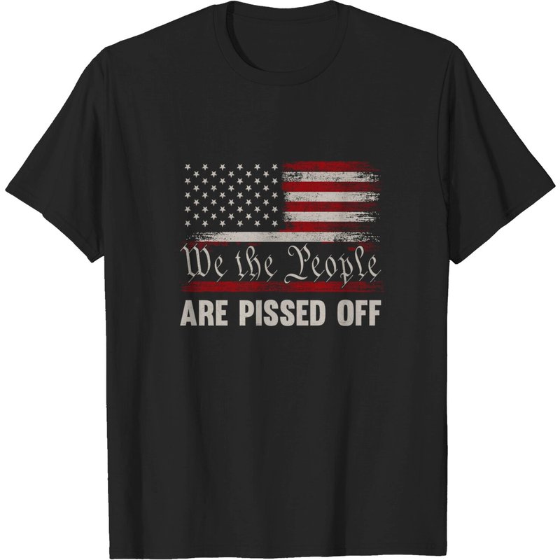 T-shirt Vintage Drapeau Américain We The People Are Pissed Off pour Hommes — T-shirts pour hommes