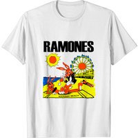 Vintage 1988 Ramones Rockaway Beach T-Shirt for Men — Mens T Shirts