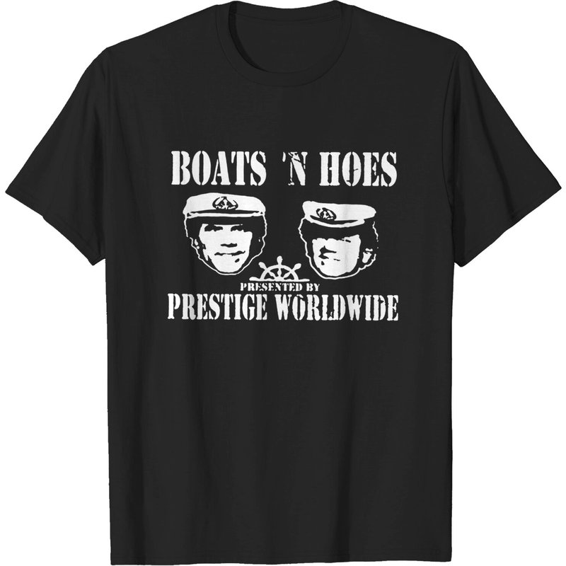 Boats N Hoes Prestige Worldwide Funny Brothers T-Shirt for Men — Mens T Shirts