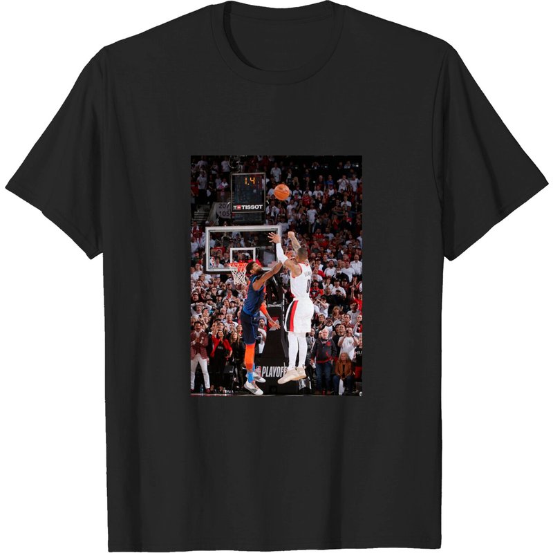T-shirt graphique Damian Lillard pour hommes en noir — T-shirts pour hommes