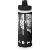 Bouteille d'eau en acier inoxydable Friends avec bouchon sportif