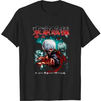T-shirt Kaneki Tokyo Ghoul pour hommes en noir — T-shirts pour hommes