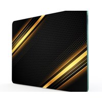 Black and Gold Glass Cutting Board for Mother's Day and Kitchen