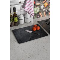 Black Stone Look Glass Cutting Board for Kitchen and Office