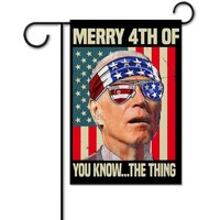 Drapeau de jardin Biden Dazed Merry 4th of You Know The Thing — Drapeaux décoratifs