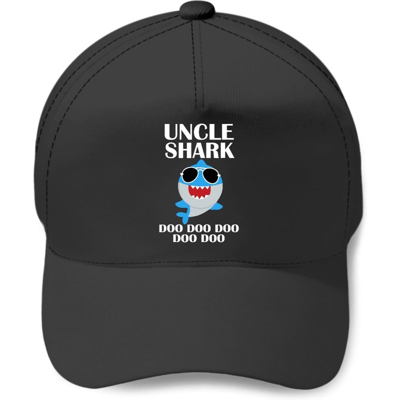 Uncle Shark Baseball Cap Doo Doo Doo for Father's Day and Christmas — Baseball Cap