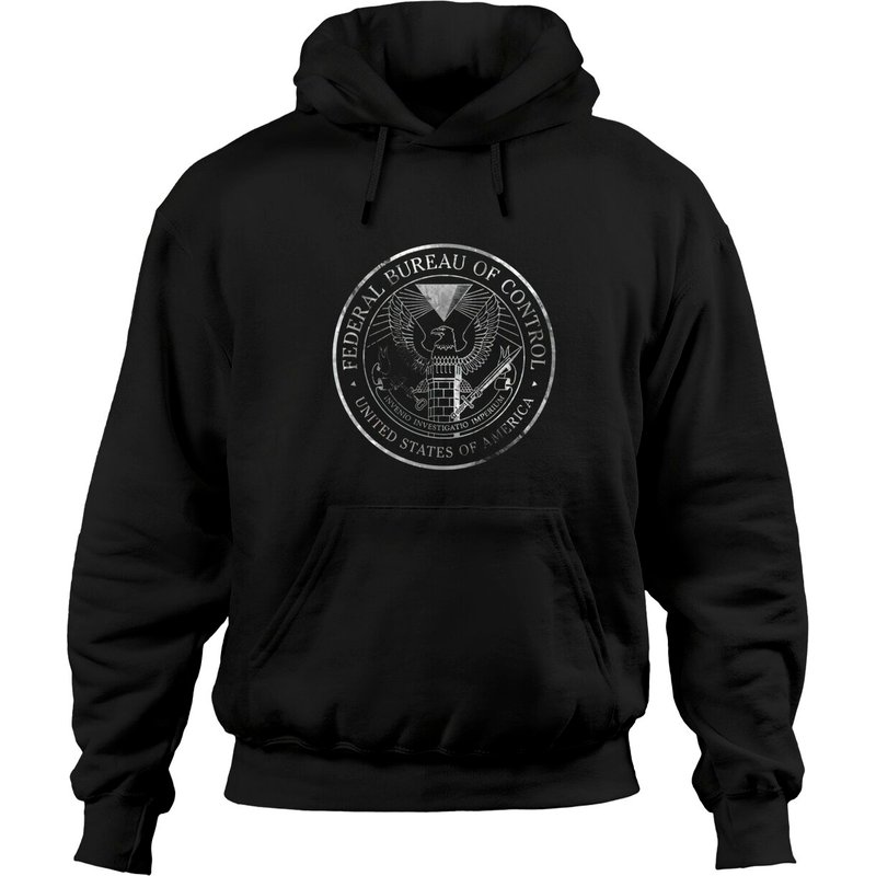 Hoodie Unisexe Blanc Control de Federal Bureau Of Control — Sweats à capuche pour hommes
