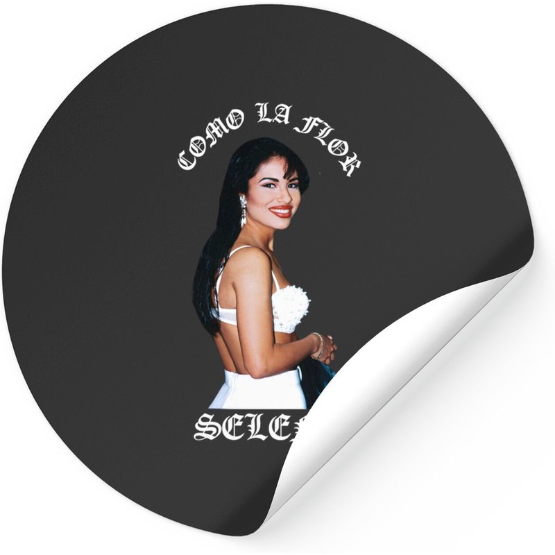 Selena Quintanilla Vintage Stickers with Floral Design — Stickers & Decals