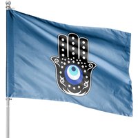 Hand of Hamsa Fatima House Flags - Double-Sided Print