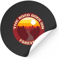 The Road Goes On Forever Classic Stickers — Stickers & Decals