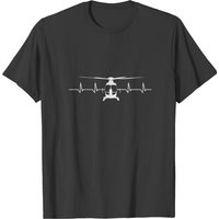 T-shirt Cadeau Pilote d'Hélicoptère avec Battement de Cœur — T-shirts pour hommes