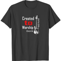 T-shirt chrétien Created To Worship Bass pour hommes — T-shirts pour hommes