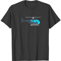 Helicopter T-Shirt for Men in Black