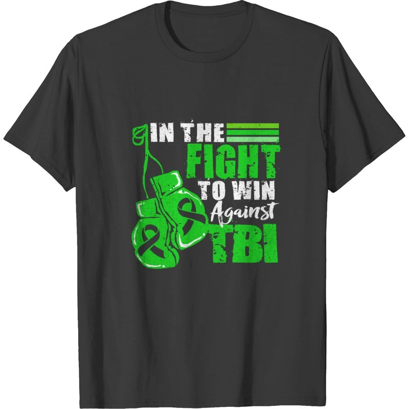 Brain Injury T-shirt for Men in Black — Mens T Shirts