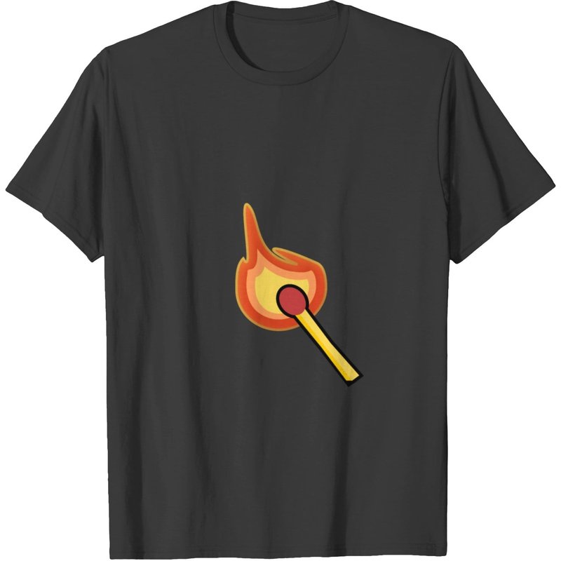 Lit Match T-shirt for Men - Black — Mens T Shirts