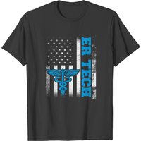 ER Tech Flag US Emergency Room Technologist T-Shirt for Men — Mens T Shirts