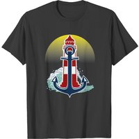 T-shirt Nautique Ancre et Phare Cool Classique pour Hommes — T-shirts pour hommes