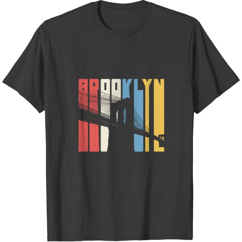 T-shirt Vintage New York City Brooklyn Bridge pour Hommes — T-shirts pour hommes