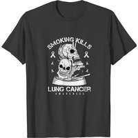 Lung Cancer T-Shirt for Men in Black — Mens T Shirts