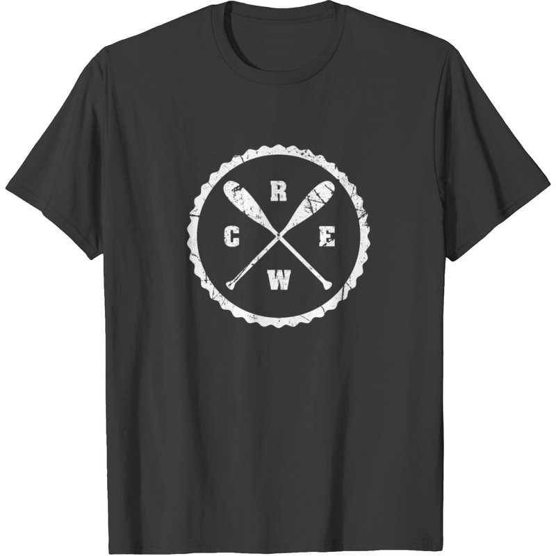 T-shirt pour hommes Crew Oars Rowing Team en noir