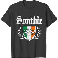 Southie Brass Knuckle Irish Flag Crest T-shirt for Men — Mens T Shirts