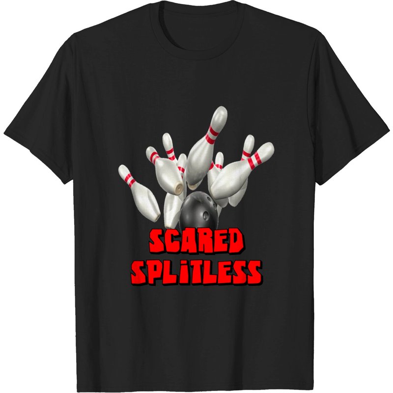Bowling Team Scared Splitless T-shirt for Men — Mens T Shirts